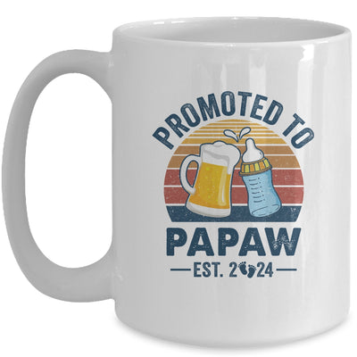 Promoted To Papaw Est 2024 First Time Fathers Day Vintage Mug | teecentury