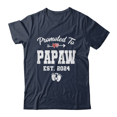 Promoted To Papaw Est 2024 Funny First Time Fathers Day Shirt & Hoodie | teecentury