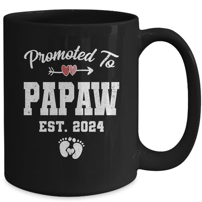 Promoted To Papaw Est 2024 Funny First Time Fathers Day Mug | teecentury