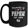 Promoted To Papaw Est 2024 Funny First Time Fathers Day Mug | teecentury