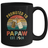 Promoted To Papaw Est 2024 Vintage New Papaw Fathers Day Mug | teecentury