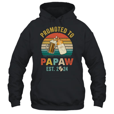 Promoted To Papaw Est 2024 Vintage New Papaw Fathers Day Shirt & Hoodie | teecentury