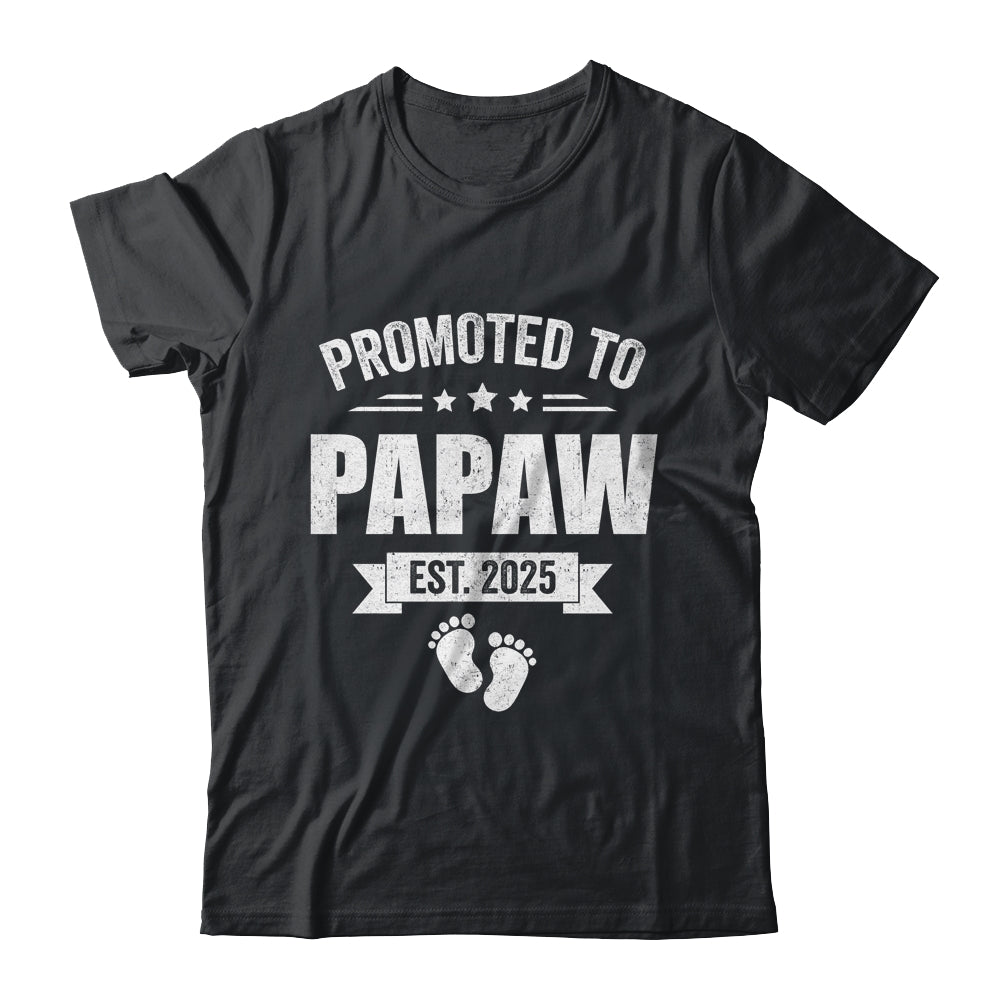 Promoted To Papaw Est 2025 Fathers Day First Time New Papaw Shirt & Hoodie | teecentury