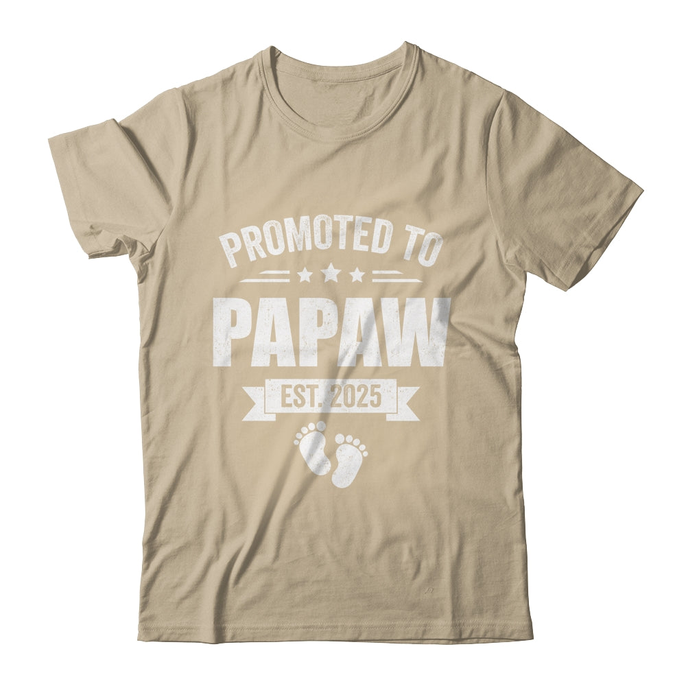 Promoted To Papaw Est 2025 Fathers Day First Time New Papaw Shirt & Hoodie | teecentury