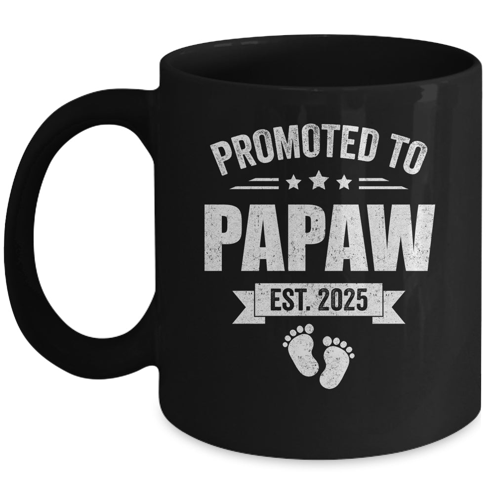 Promoted To Papaw Est 2025 Fathers Day First Time New Papaw Mug | teecentury