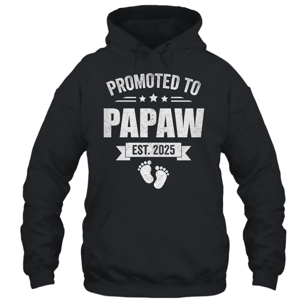 Promoted To Papaw Est 2025 Fathers Day First Time New Papaw Shirt & Hoodie | teecentury