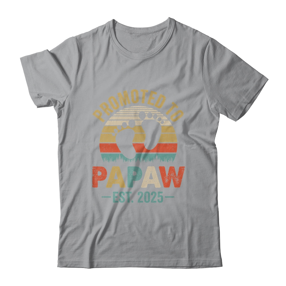 Promoted To Papaw Est 2025 Fathers Day Vintage Shirt & Hoodie | teecentury