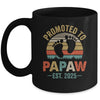 Promoted To Papaw Est 2025 Fathers Day Vintage Mug | teecentury