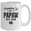 Promoted To Papaw Est 2025 First Time Fathers Day Mug | teecentury