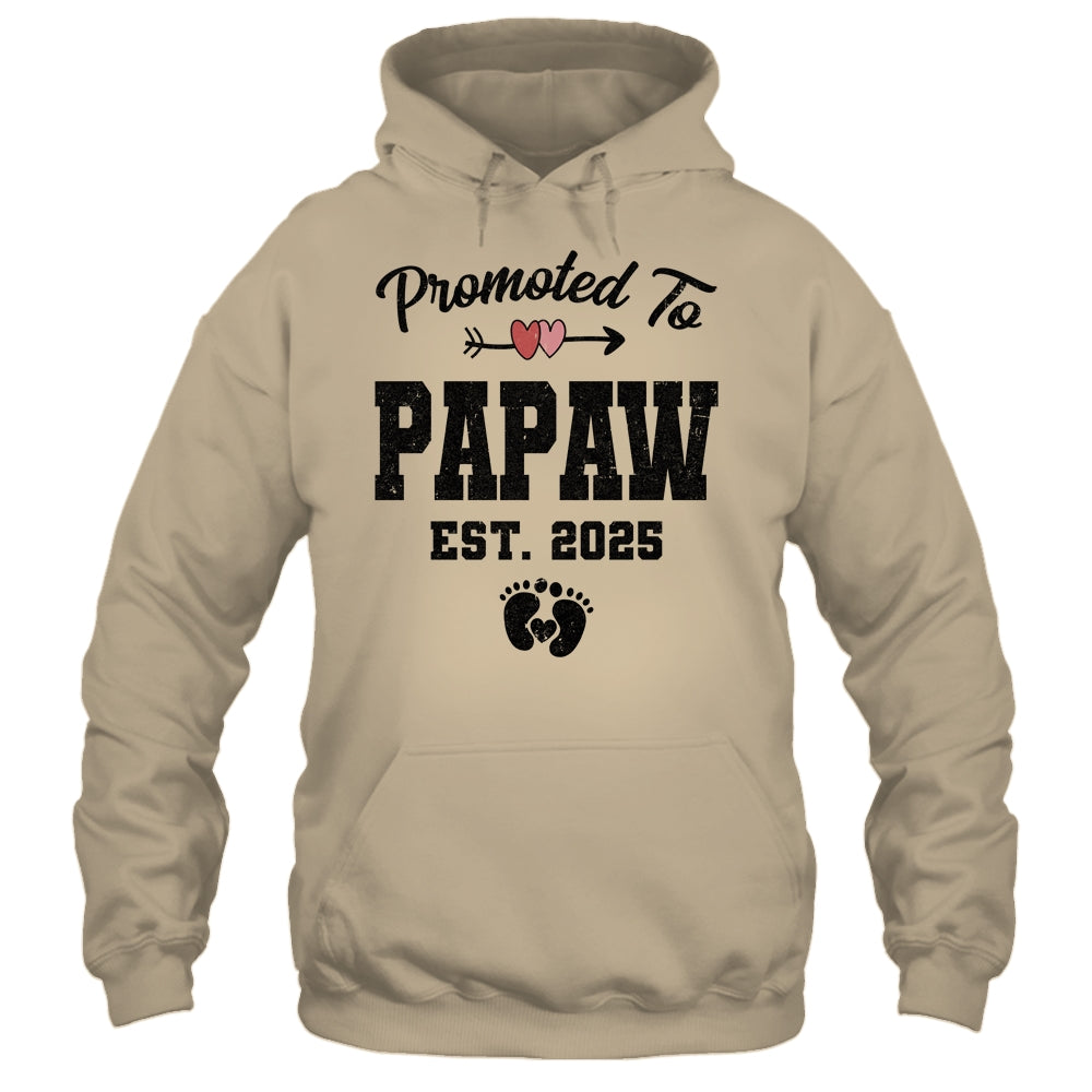 Promoted To Papaw Est 2025 First Time Fathers Day Shirt & Hoodie | teecentury
