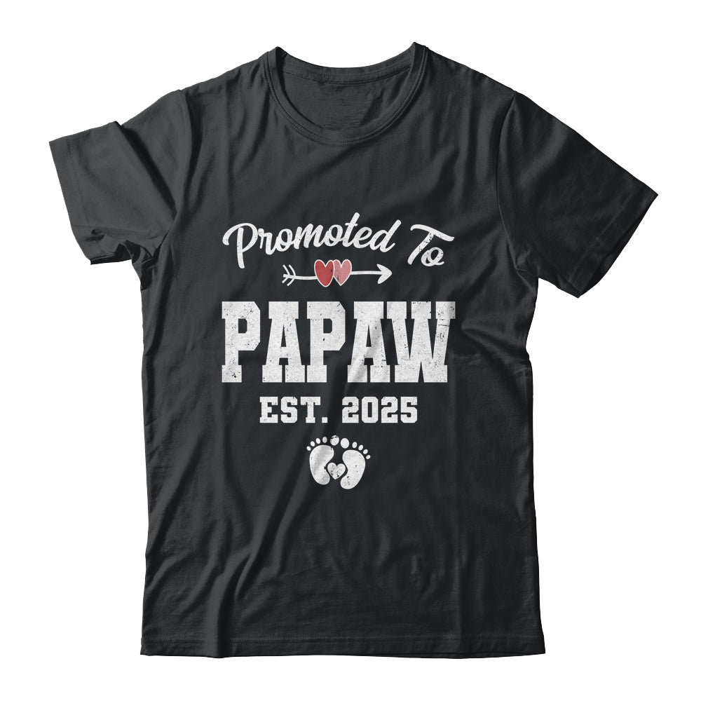 Promoted To Papaw Est 2025 Funny First Time Fathers Day Shirt & Hoodie | teecentury