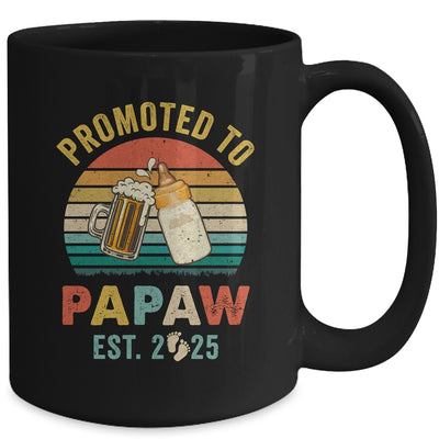 Promoted To Papaw Est 2025 Vintage New Papaw Fathers Day Mug | teecentury