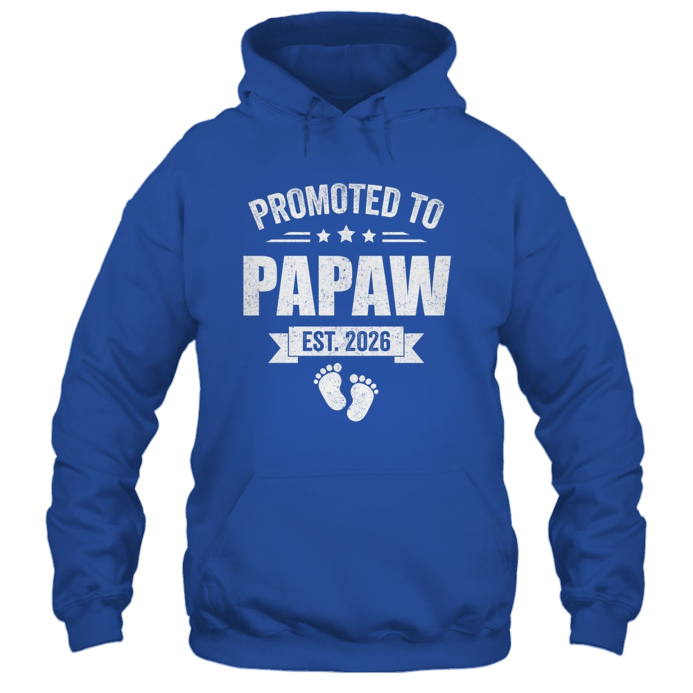 Promoted To Papaw Est 2026 Fathers Day First Time New Papaw Shirt & Hoodie | teecentury