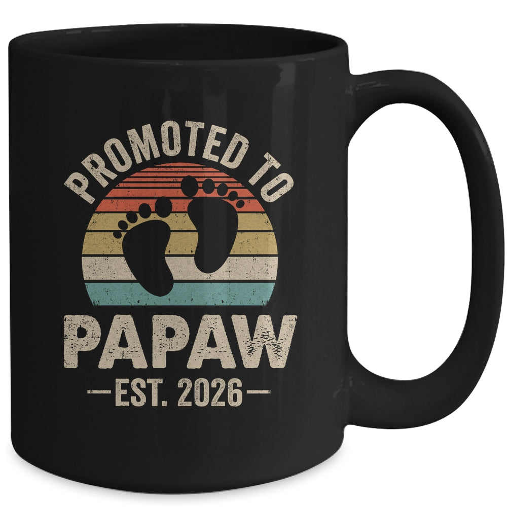 Promoted To Papaw Est 2026 Fathers Day Vintage Mug | teecentury