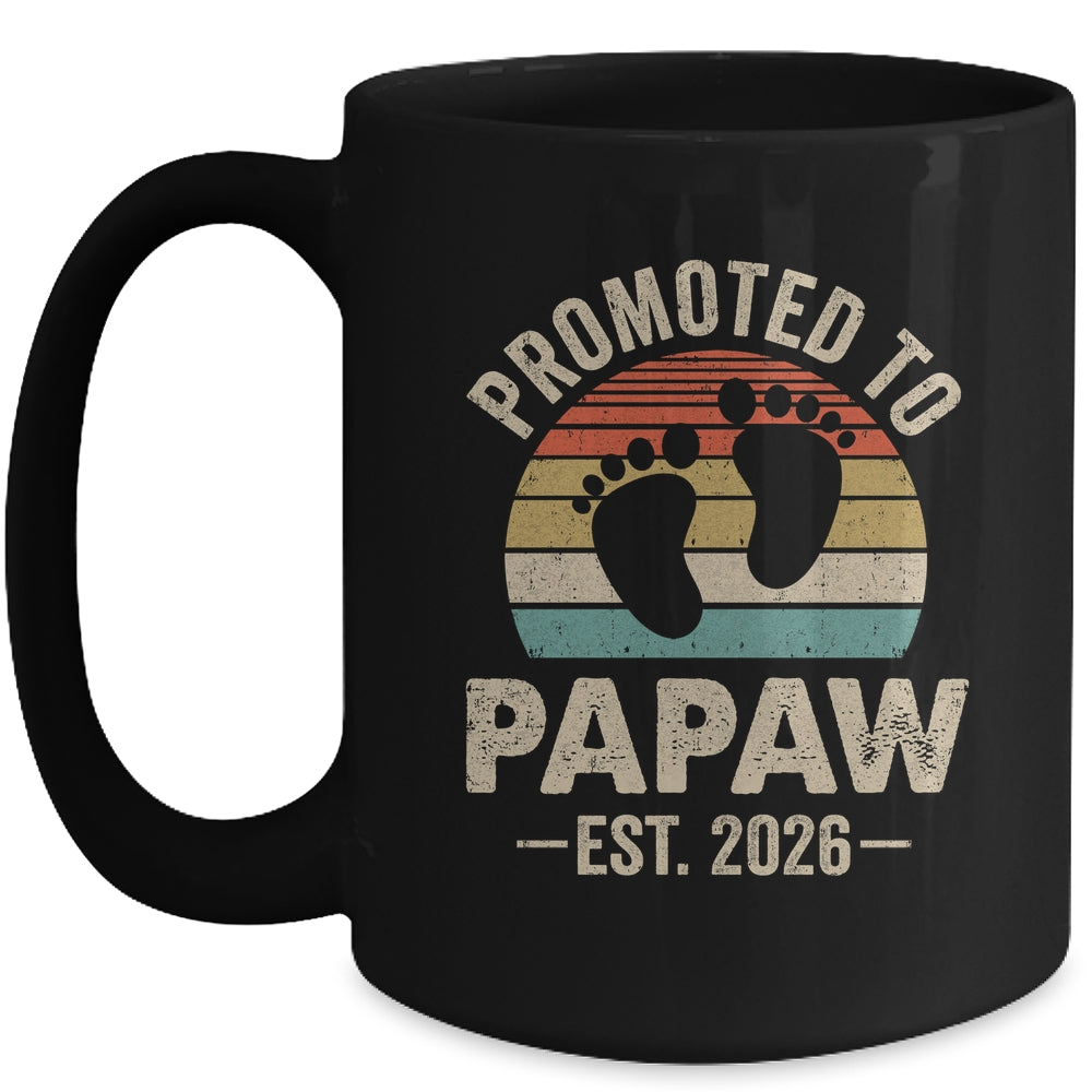 Promoted To Papaw Est 2026 Fathers Day Vintage Mug | teecentury