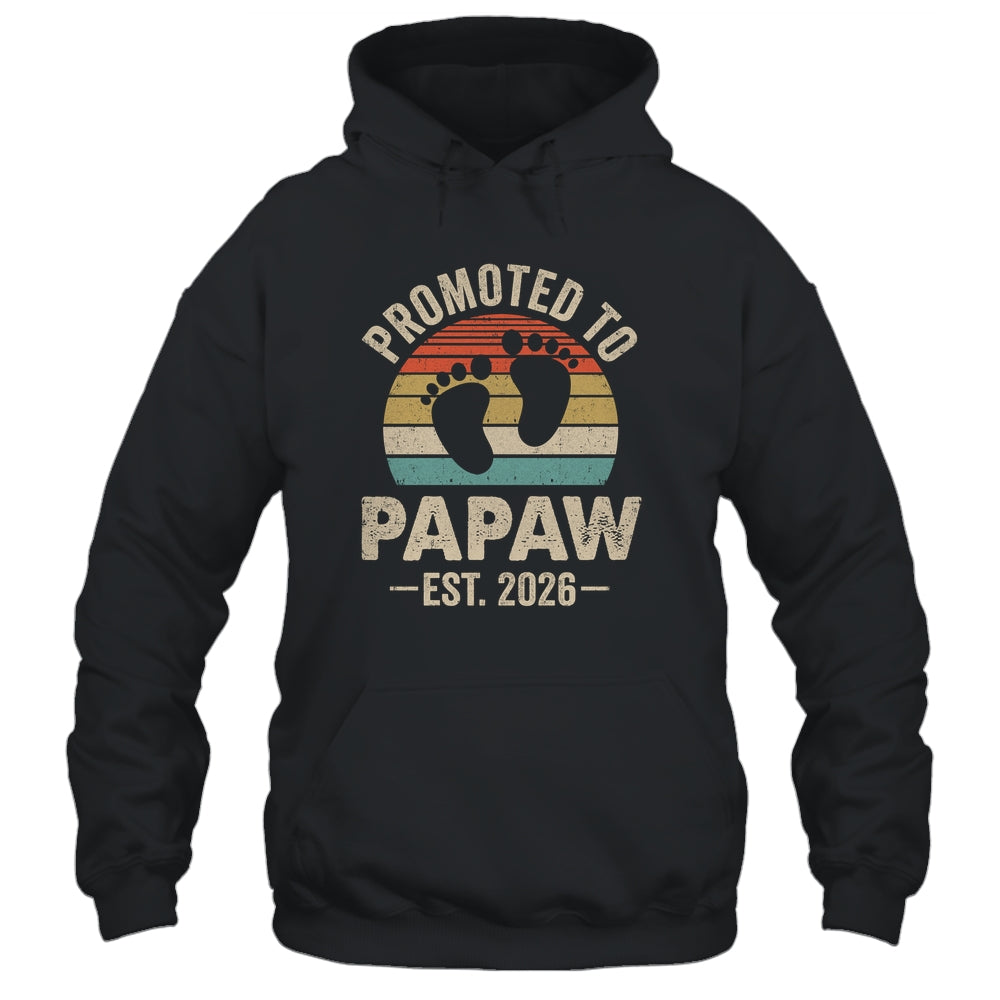 Promoted To Papaw Est 2026 Fathers Day Vintage Shirt & Hoodie | teecentury
