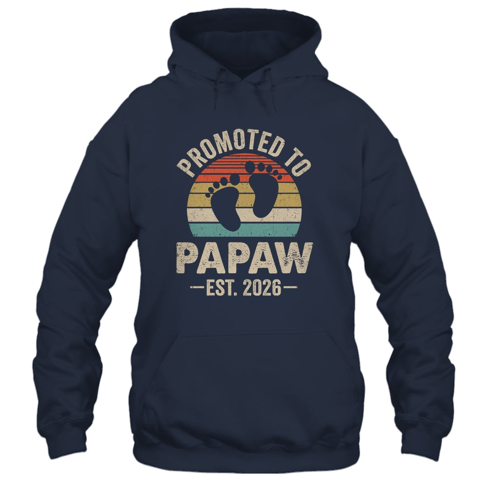Promoted To Papaw Est 2026 Fathers Day Vintage Shirt & Hoodie | teecentury