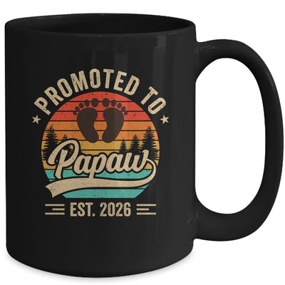 Promoted To Papaw Est 2026 Grandparents Baby Announcement Mug | teecentury
