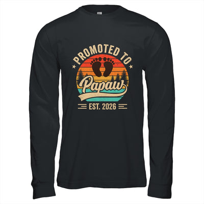 Promoted To Papaw Est 2026 Grandparents Baby Announcement Shirt & Hoodie | teecentury