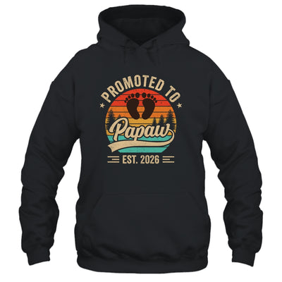 Promoted To Papaw Est 2026 Grandparents Baby Announcement Shirt & Hoodie | teecentury