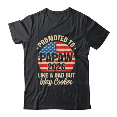 Promoted To Papaw Est 2026 Soon To Be New Grandad US Flag Shirt & Hoodie | teecentury