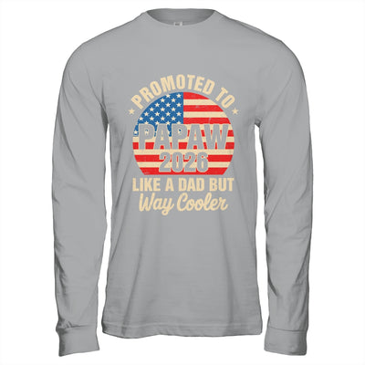 Promoted To Papaw Est 2026 Soon To Be New Grandad US Flag Shirt & Hoodie | teecentury