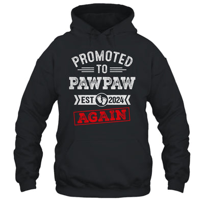 Promoted To Pawpaw Again 2024 Pregnancy Announcement Shirt & Hoodie | teecentury