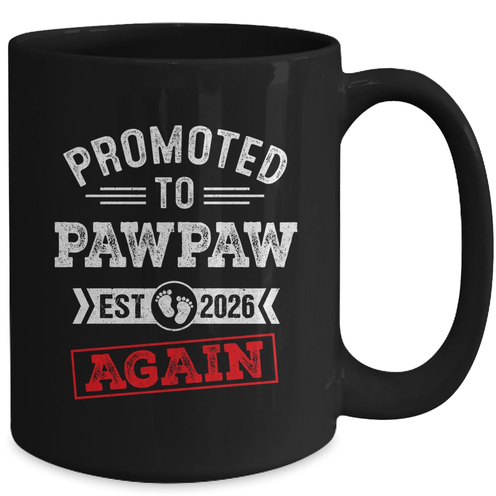 Promoted To Pawpaw Again 2026 Pregnancy Announcement Mug | teecentury