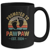 Promoted To Pawpaw Est 2024 Fathers Day Vintage Mug | teecentury