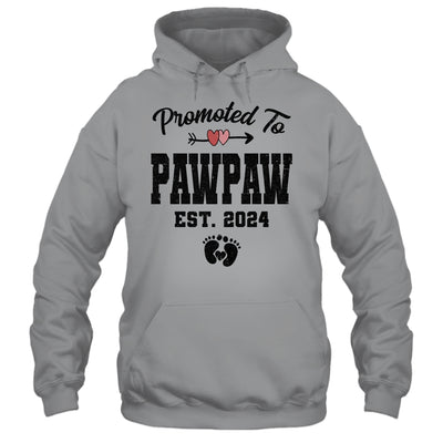 Promoted To Pawpaw Est 2024 First Time Fathers Day Shirt & Hoodie | teecentury