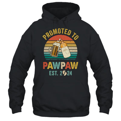 Promoted To Pawpaw Est 2024 Vintage New Pawpaw Fathers Day Shirt & Hoodie | teecentury