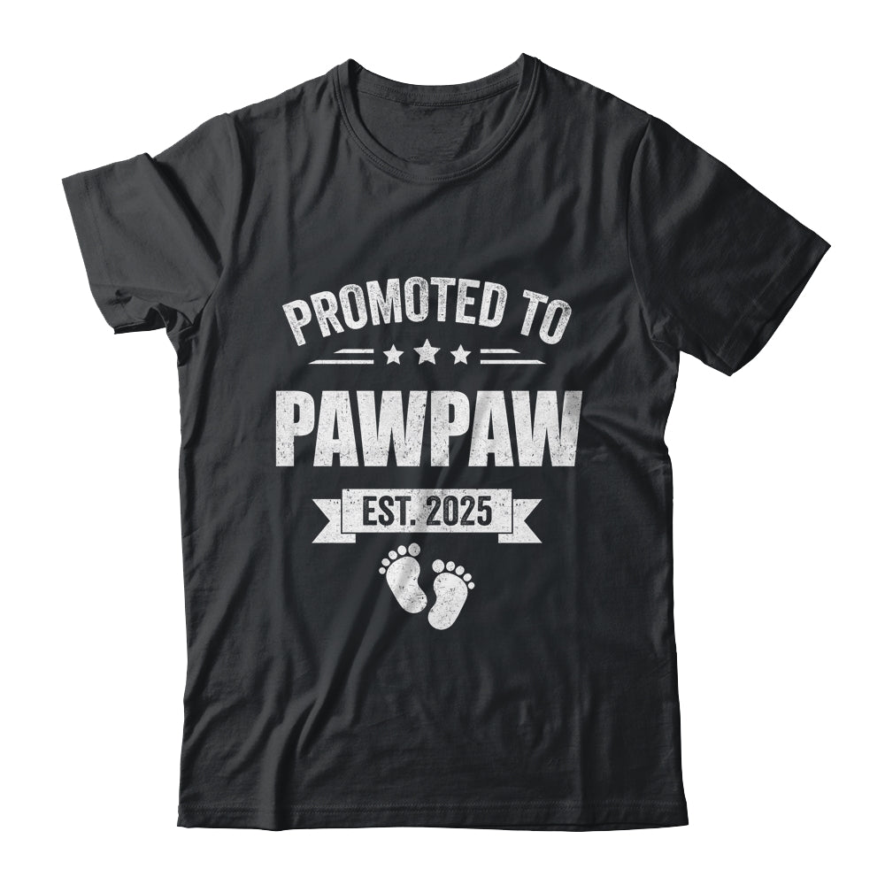 Promoted To Pawpaw Est 2025 Fathers Day First Time New Shirt & Hoodie | teecentury