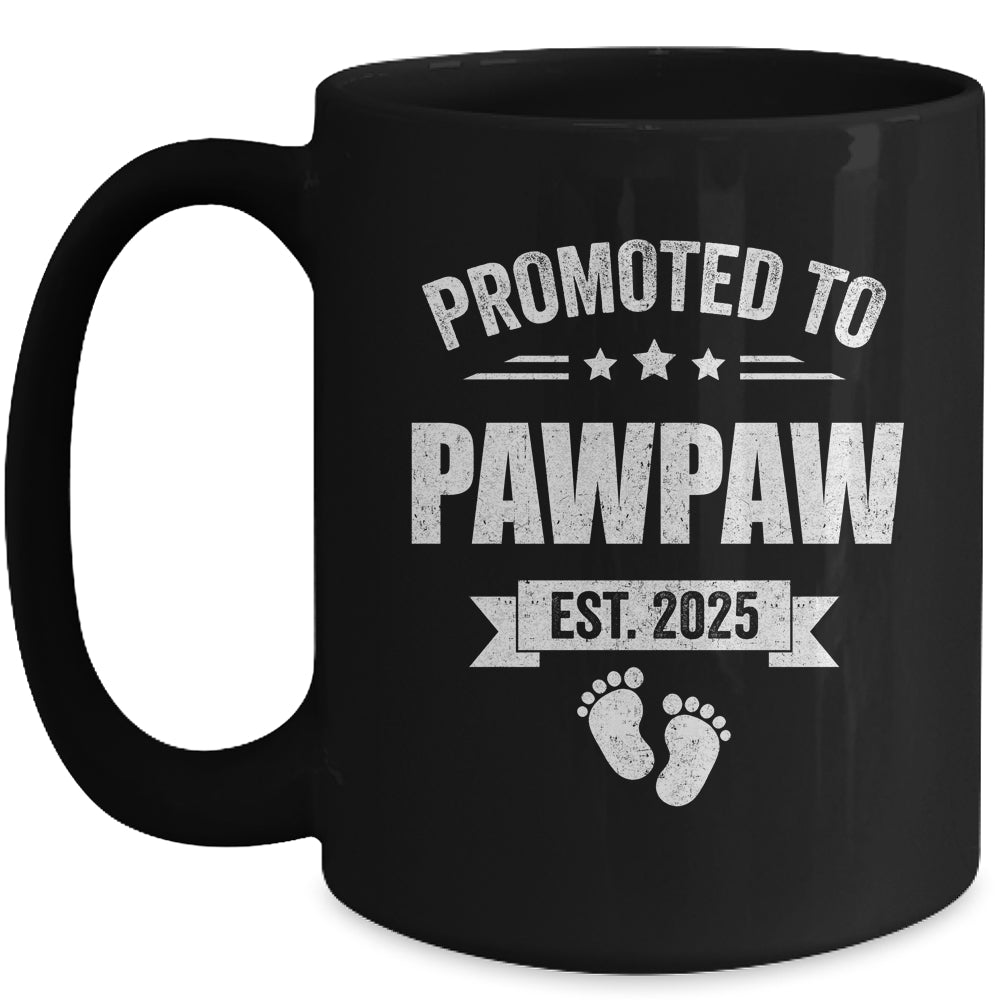 Promoted To Pawpaw Est 2025 Fathers Day First Time New Mug | teecentury