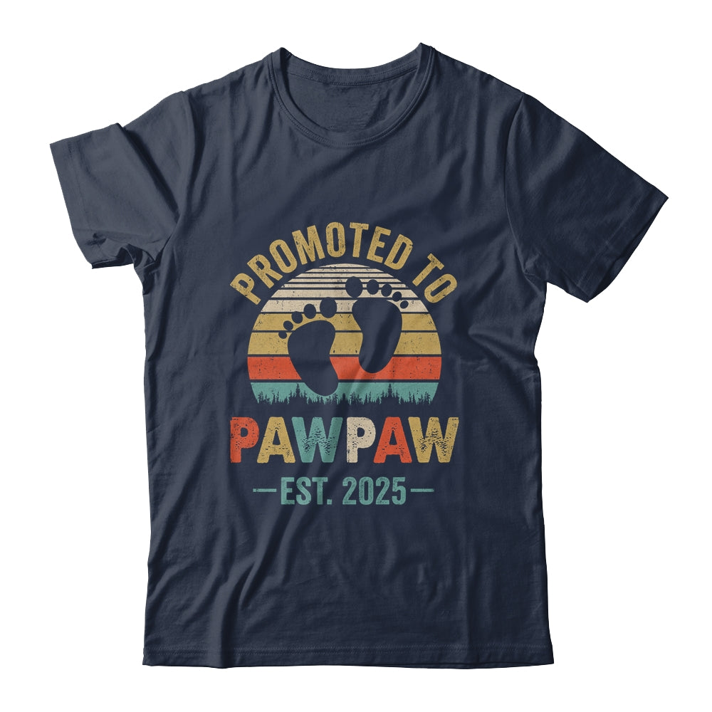 Promoted To Pawpaw Est 2025 Fathers Day Vintage Shirt & Hoodie | teecentury