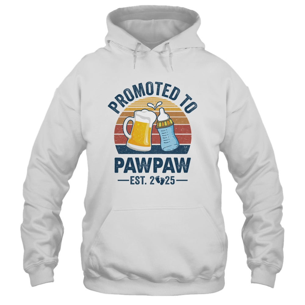 Promoted To Pawpaw Est 2025 First Time Fathers Day Vintage Shirt & Hoodie | teecentury