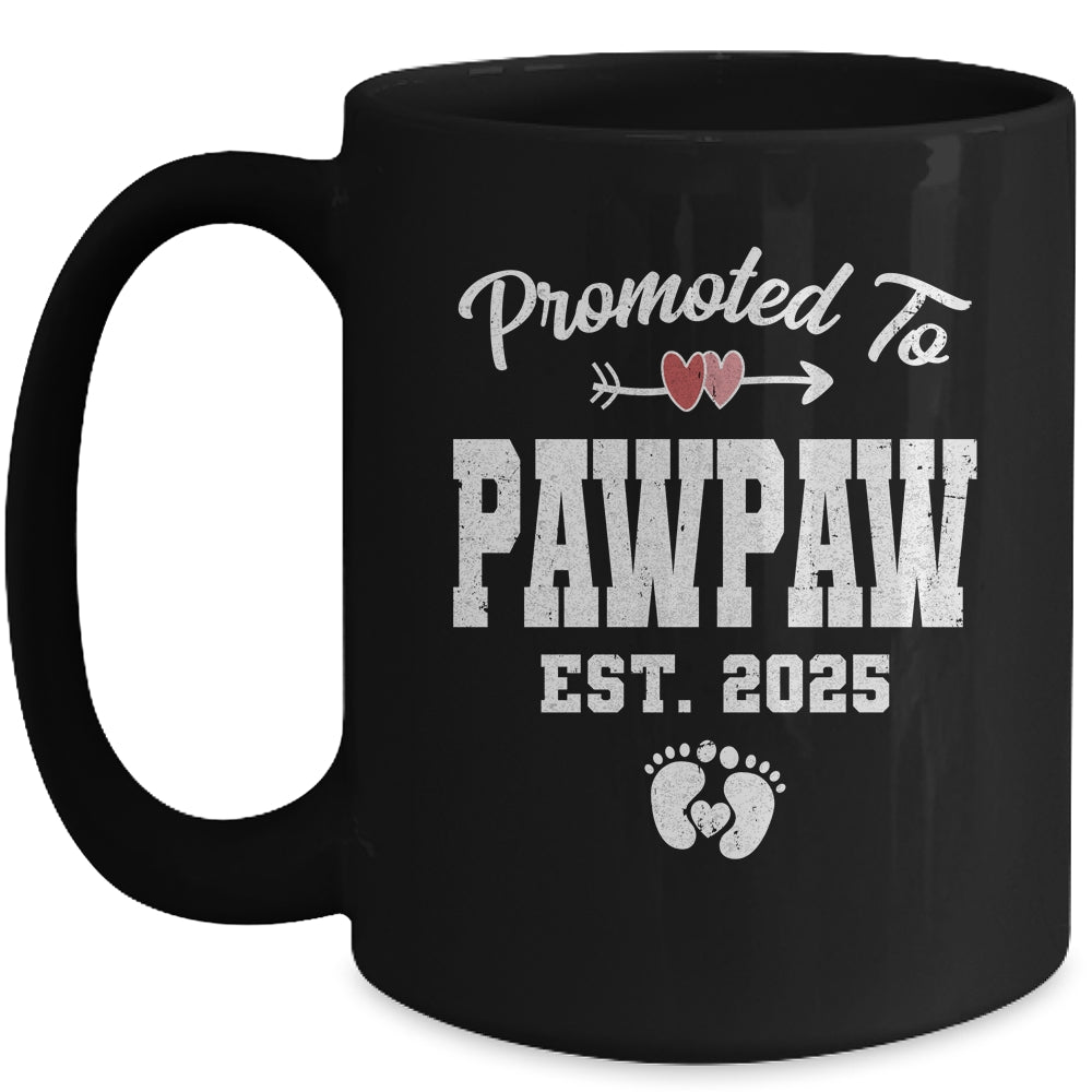 Promoted To Pawpaw Est 2025 Funny First Time Fathers Day Mug | teecentury