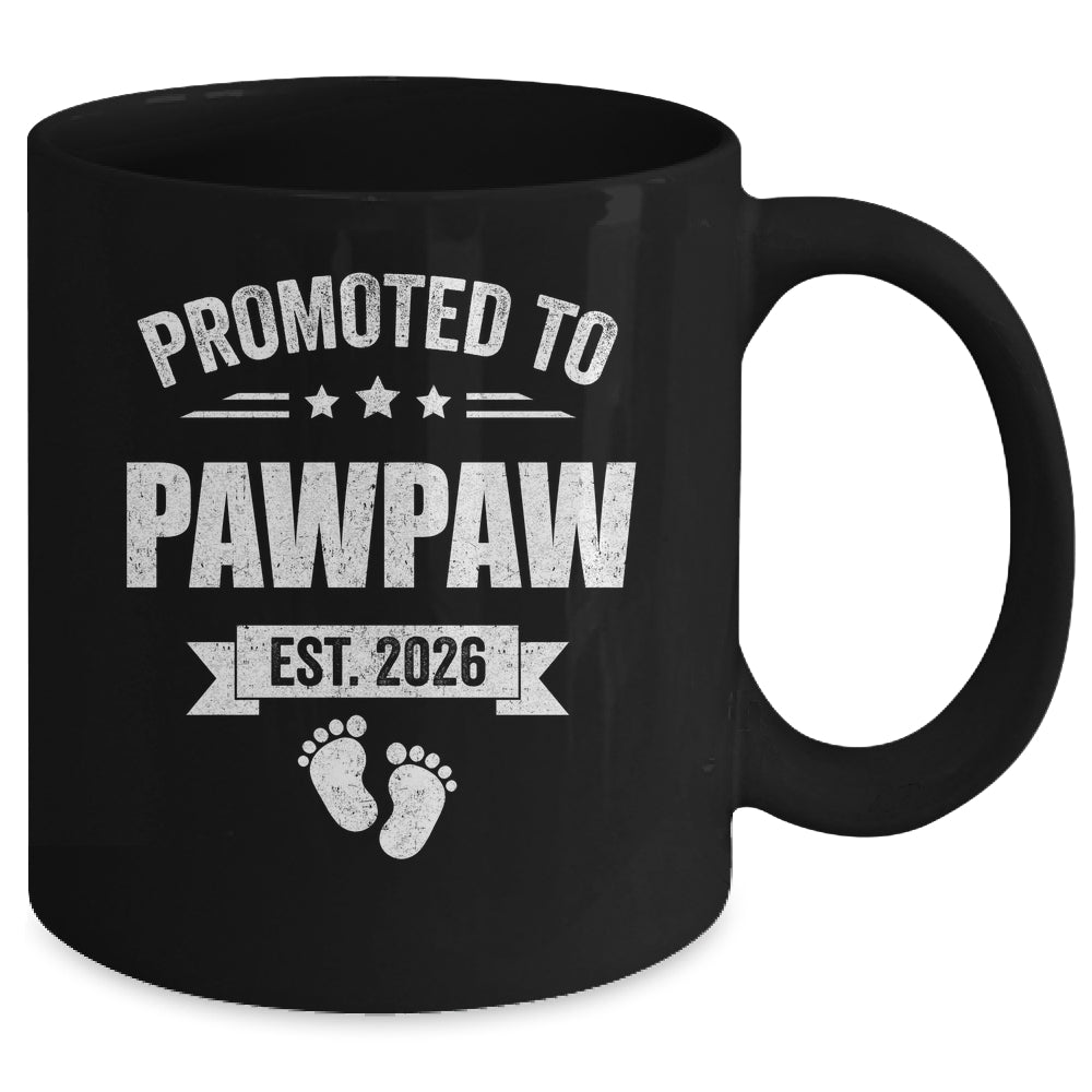 Promoted To Pawpaw Est 2026 Fathers Day First Time New Mug | teecentury