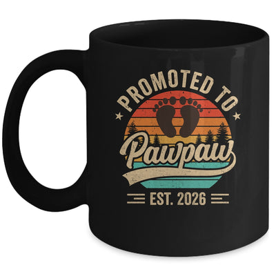 Promoted To Pawpaw Est 2026 Grandparents Baby Announcement Mug | teecentury