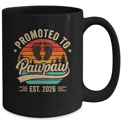 Promoted To Pawpaw Est 2026 Grandparents Baby Announcement Mug | teecentury