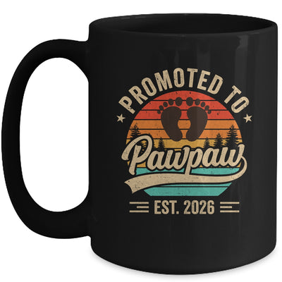 Promoted To Pawpaw Est 2026 Grandparents Baby Announcement Mug | teecentury