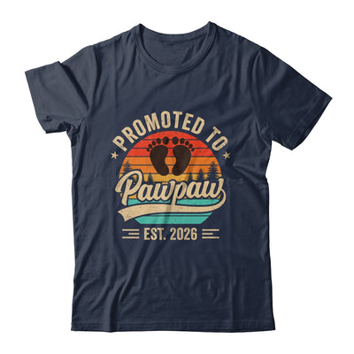 Promoted To Pawpaw Est 2026 Grandparents Baby Announcement Shirt & Hoodie | teecentury