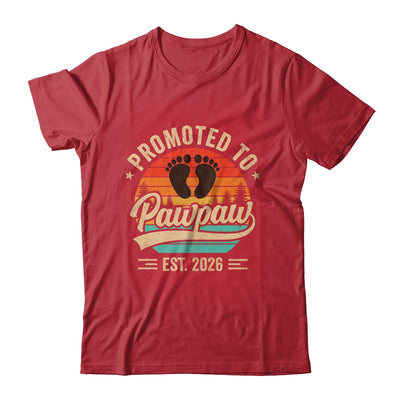 Promoted To Pawpaw Est 2026 Grandparents Baby Announcement Shirt & Hoodie | teecentury
