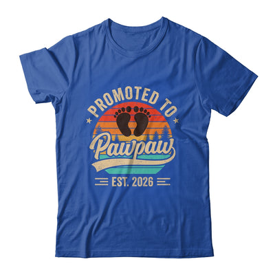 Promoted To Pawpaw Est 2026 Grandparents Baby Announcement Shirt & Hoodie | teecentury