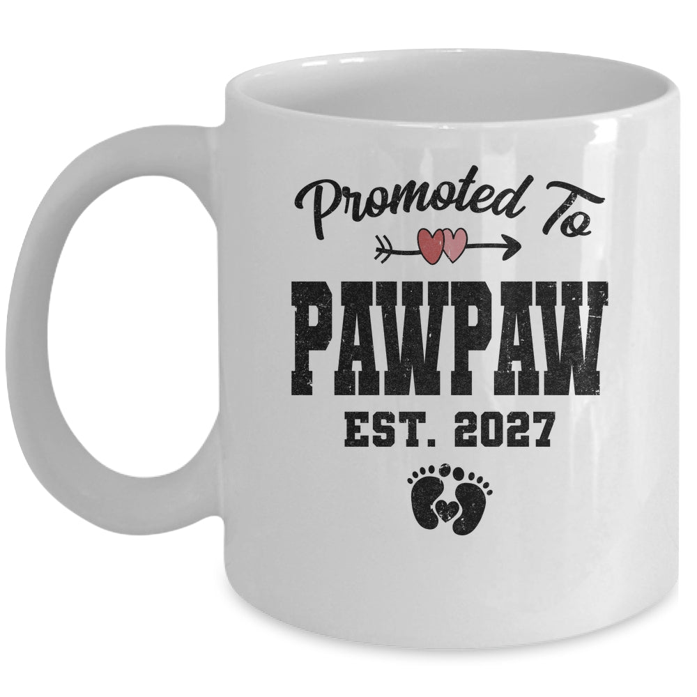 Promoted To Pawpaw Est 2027 First Time Fathers Day Mug | teecentury