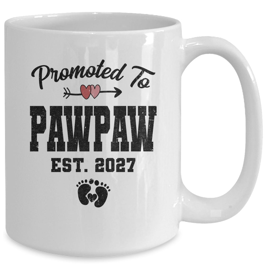 Promoted To Pawpaw Est 2027 First Time Fathers Day Mug | teecentury