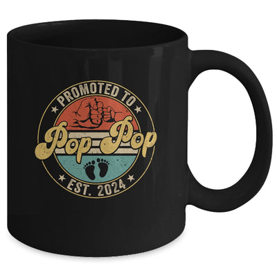 Promoted To Pop Pop 2024 Pregnancy New First Pop Pop Retro Mug | teecentury