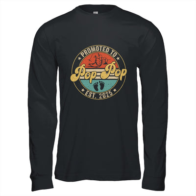 Promoted To Pop Pop 2025 Pregnancy New First Pop Pop Retro Shirt & Hoodie | teecentury