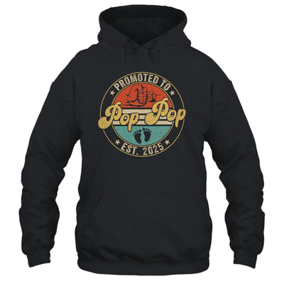 Promoted To Pop Pop 2025 Pregnancy New First Pop Pop Retro Shirt & Hoodie | teecentury