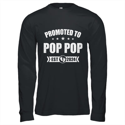 Promoted To Pop Pop Est 2024 Fathers Day First Time New Shirt & Hoodie | teecentury