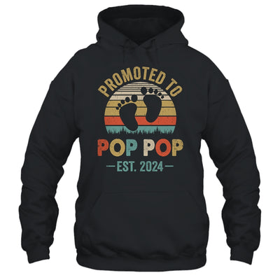 Promoted To Pop Pop Est 2024 Fathers Day Vintage Shirt & Tank Top | teecentury